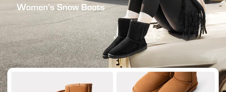 DREAM PAIRS [FuzzyClassic]  Mid Boot Women's Shorty-New Mid Calf Winter Snow Boots Slip On Fur Lining Memory Foam Comfort Short Ankle Boots