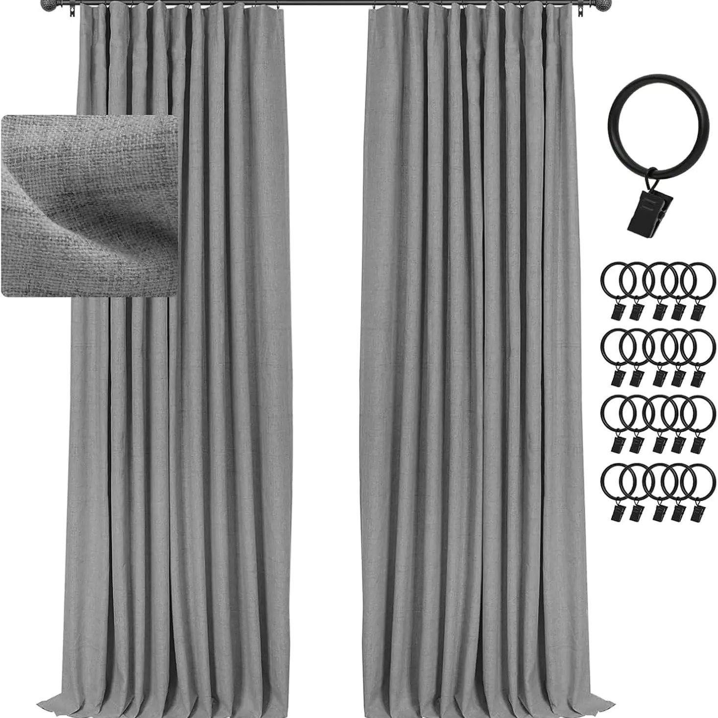 Dark Grey - Clip Rings