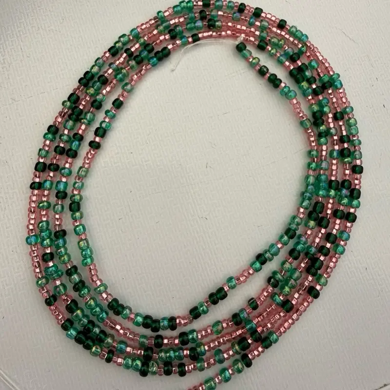 Emerald garden tie on waist beads Emerald garden tie on waist beads
