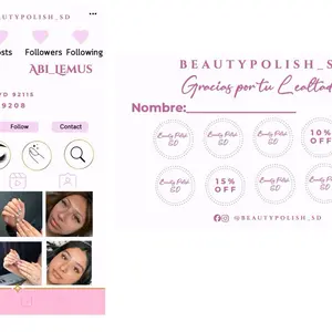 Loyalty Card - Make 9 Purchases Get 1 Free Off on Your 10th Purchase - Black Design with Pink Text and Icons