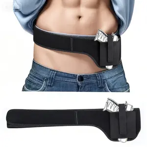 WGuardP Universal Ambidextrous Belly Band Holster- Concealed Carry for 9Mm, Compact, G-Series, LCP, LC9, Sig P365- Quick Pull, Closure, Polyester Fabric, Classic Style