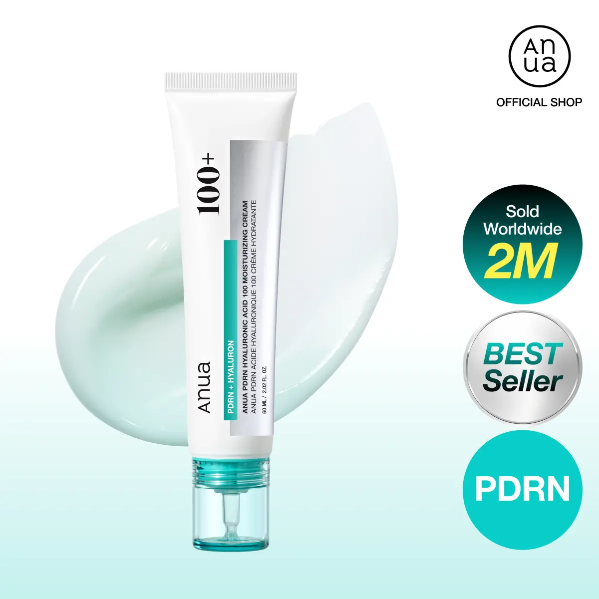 Anua PDRN Hyaluronic Acid 100 Moisturizing Cream for hydrated K-beauty skin