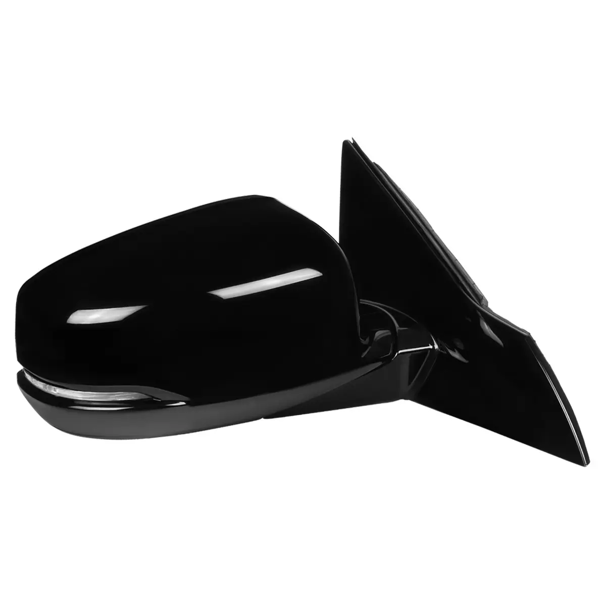 2013-2017 Accord Power Heated/Defrost 7-Pin Glossy Black Side Mirror w/ LED Turn Signal Light - Passenger Side Only