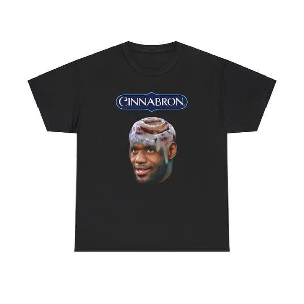 Cinnabron LeBron James Meme T-Shirt Pure Cotton Unisex Short Sleeve Tee for Men & Women Comfortable Breathable Relaxed Fit Casual Wear