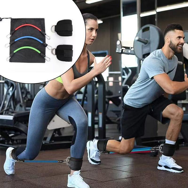 Ankle Resistance Bands, Ankle Bands for Working Out with Cuffs, Resistance Bands for Leg Butt Training Workout Equipment for Kickbacks Hip Gluteus Training Exercises, Ankle Strap with Exercise Bands，gym stuff BlackFriday gym workout equipment Figure 8 Set