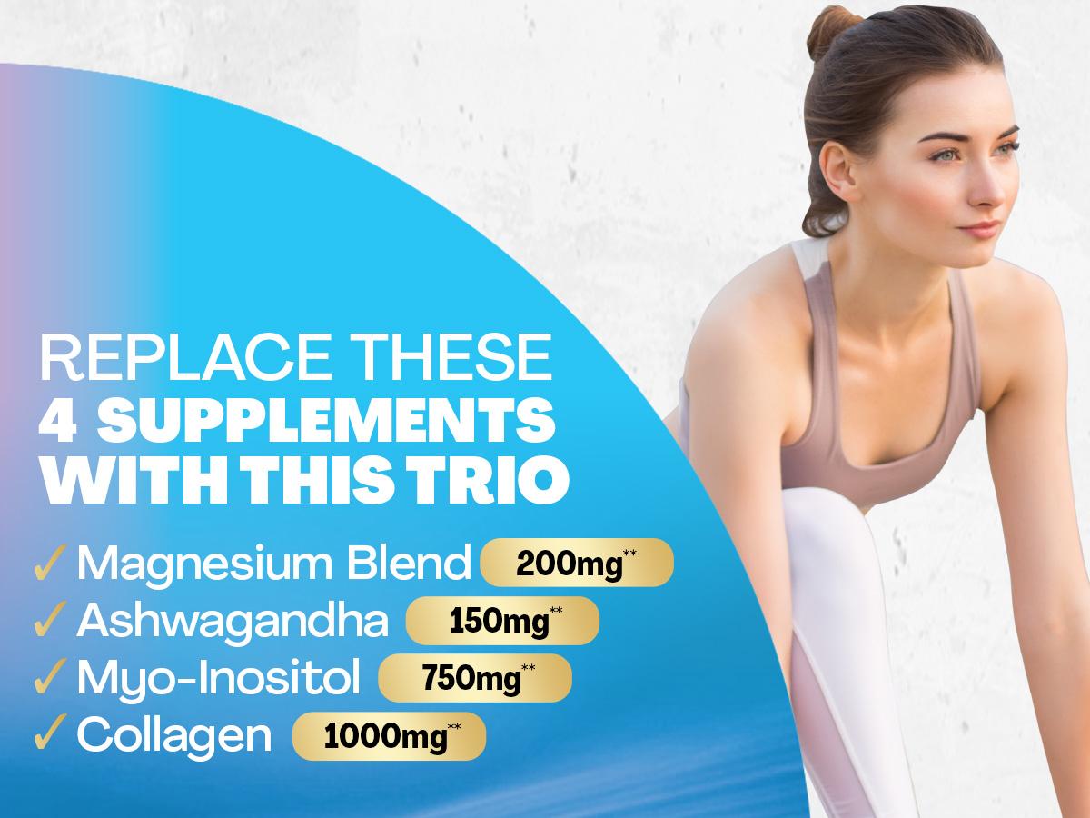 She Shines Set - Zoyava Ultimate Women's All-in-One Dietary Supplement with Corti-Soothe, Myo-Inositol, Collagen & Extra Strength Ingredients for Fitness & Healthcare - Made in USA She Shines Set - Zoyava Ultimate Women's All-in-One Dietary Supplement with Corti-Soothe, Myo-Inositol, Collagen & Extra Strength Ingredients for Fitness & Healthcare - Made in USA