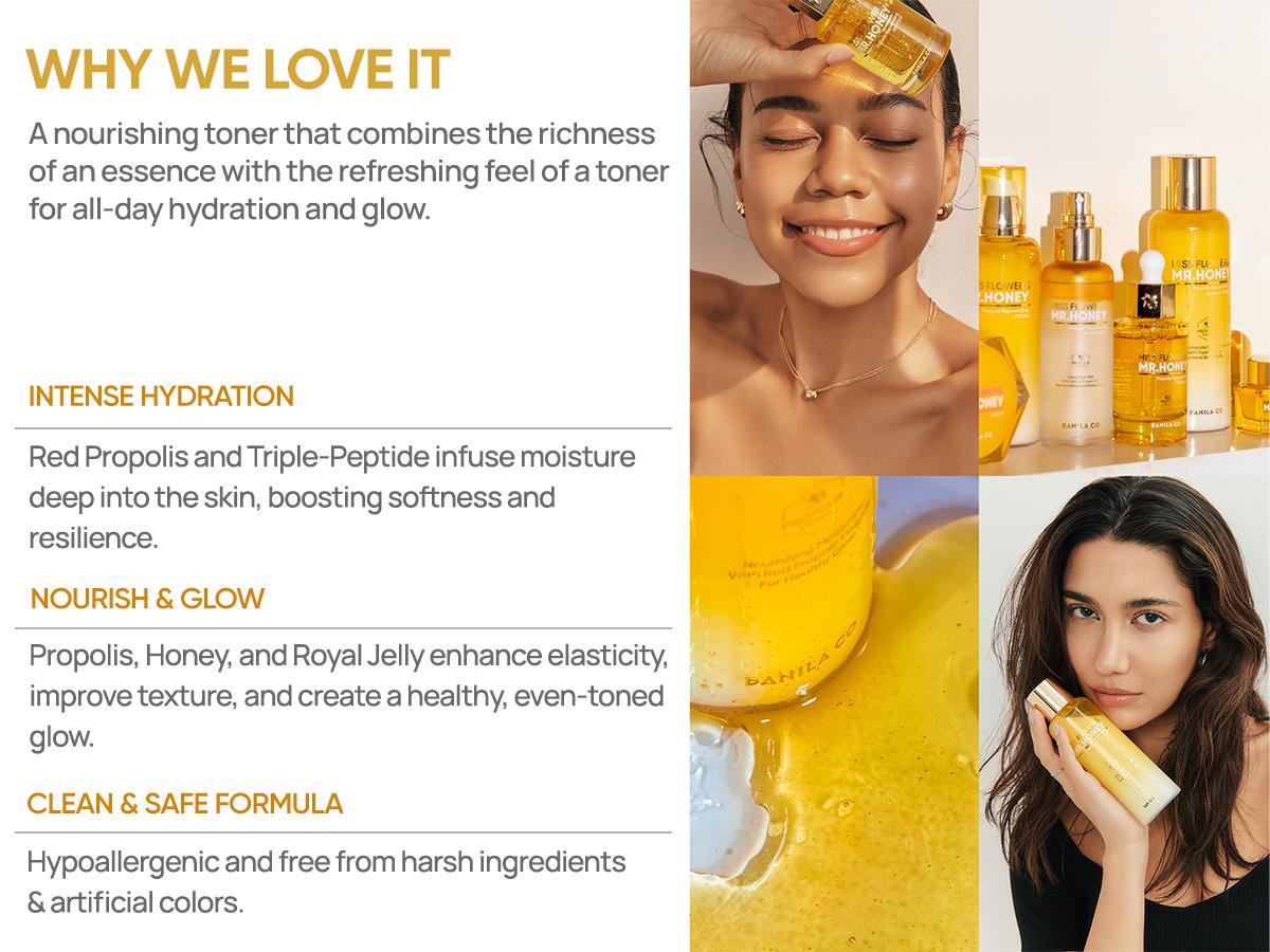 Miss Flower & Mr. Honey Propolis Rejuvenating Essence Toner