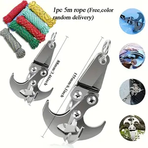 Unbranded Foldable Survival Claws Set of 2 Heavy-Duty Alloy Steel Carabiner & Rope-Free Option for Hiking Climbing EDC Tool