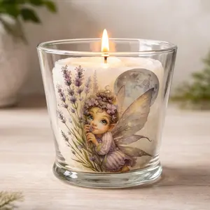 Lavender Moon Fairy Candle – Whimsical Cottagecore Decor
