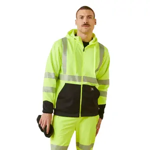 Men's Rebar WorkTek Hi-Vis Full Zip Hoodie