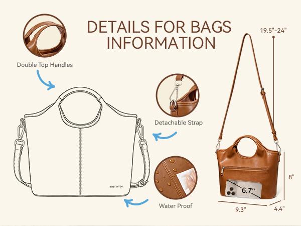 BOSTANTEN Viral Vegan Leather Purses for Women ,Large Capacity Bag for Work & Everyday Essential , Lightweight Aesthetic Affordable Bag