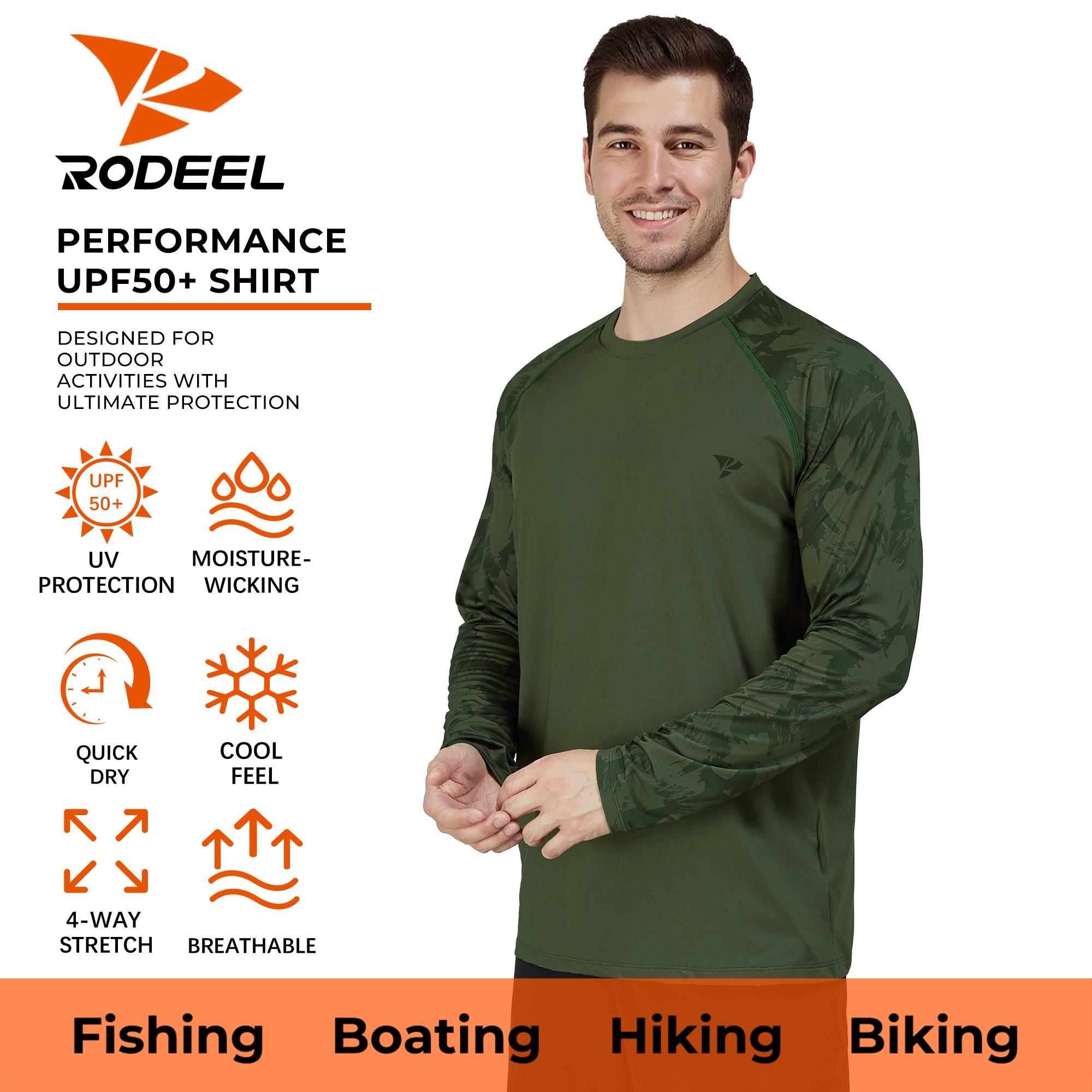 RODEEL 932 Long Sleeve Shirts Men UPF 50+ Sun UV Protection Lightweight Quick Dry Moisture Wicking Breathable Cooling Activewear for Outdoor Sport Gym Workout Running Hiking Camping Fishing Boating Construction Landscaping, Holiday Gift RODEEL 932 Long Sleeve Shirts Men UPF 50+ Sun UV Protection Lightweight Quick Dry Moisture Wicking Breathable Cooling Activewear for Outdoor Sport Gym Workout Running Hiking Camping Fishing Boating Construction Landscaping, Holiday Gift