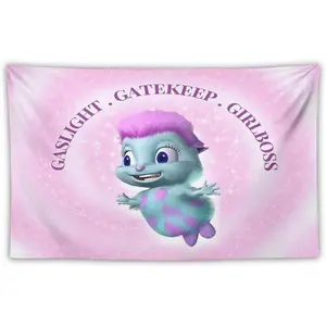 Pink Funny 60x40inch Banner Tapestry Meme Tapestry for Bedroom Wall Hanging Decor Flag Banner Indoor Outdoor Poster Decoration Cotton Decorative summerwins