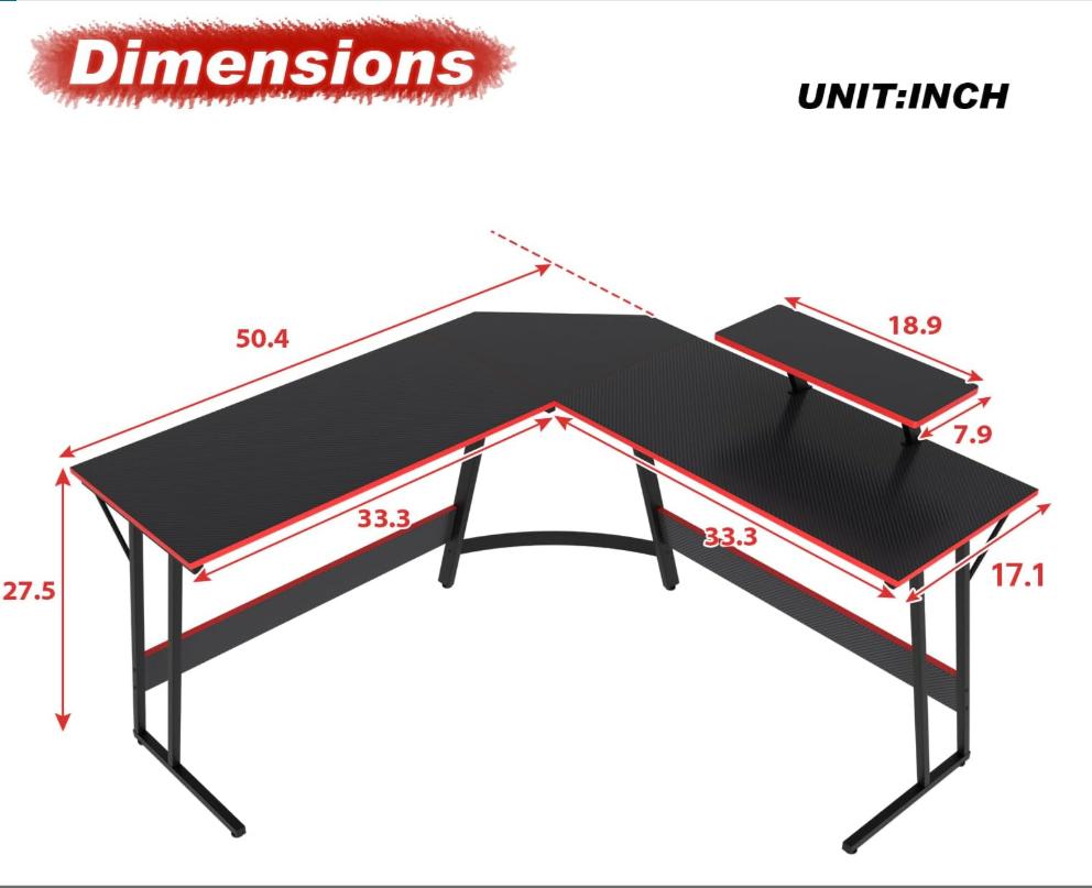 BestOffice L Shaped Desk Corner Gaming Desk Computer Desk with Large Desktop Studying and Working and Gaming for Home and Work Place,White Dual Monitor Stand Adjustable Height Table BestOffice L Shaped Desk Corner Gaming Desk Computer Desk with Large Desktop Studying and Working and Gaming for Home and Work Place,White Dual Monitor Stand Adjustable Height Table