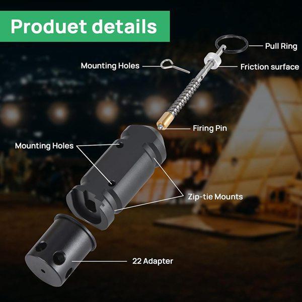 Metal Perimeter Travel Alarm No 12 Camping Trip Wire Alarm Outdoor Campground Safety System Early Warning Security System Property Bear Deterrent