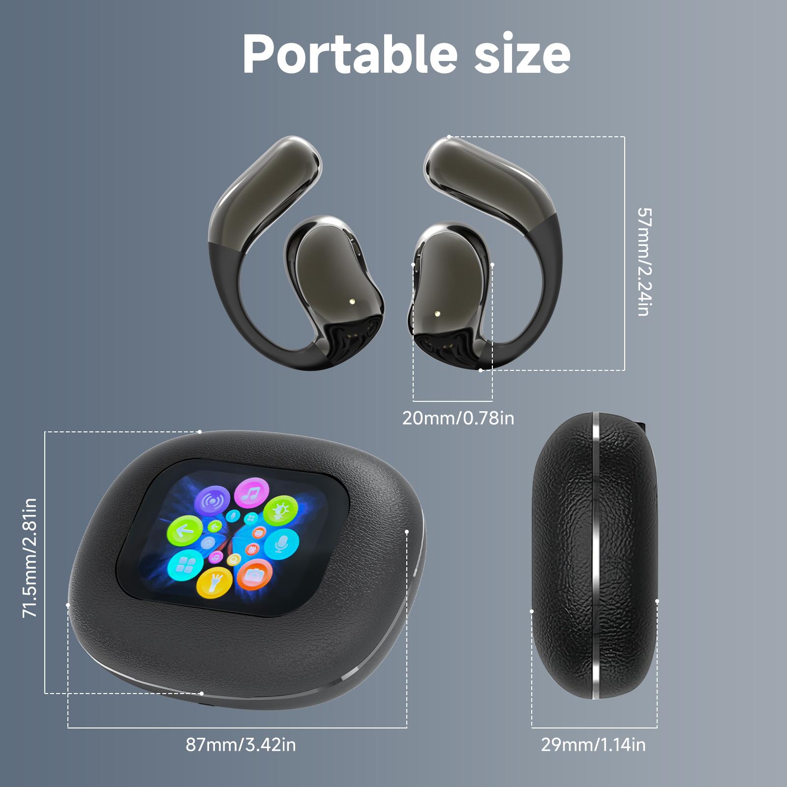 Touchscreen Open Ear Earbuds – Open Ear Headphones, Earbuds Wireless Bluetooth, Sweat & Water-Resistant Earphones, Running Headphones with Ultra-Lightweight Design, Extra-Long Battery Life    Summervibes