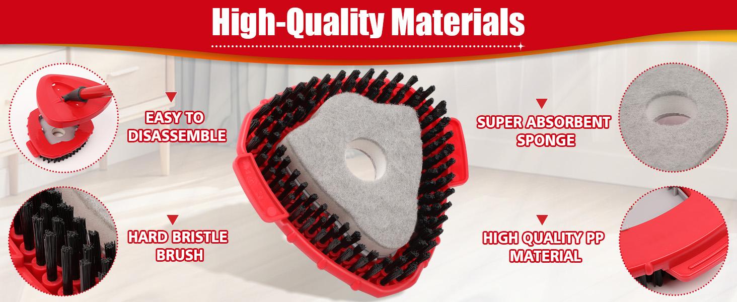 Scrub Brush Replacement Head for O Cedar Spin Mop Spin Mop Replace With Sponge Pad Shower Floor Scrubber Hard Bristle Cleaning Brush 2025 New Version