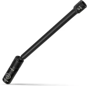 5/8" Swivel Magnetic Spark Plug Socket, 1MM Thin Wall Spark Plugs Socket with 12-Point, Enhanced Magnetic Head & Manganese Phosphate Coating, 3/8" Drive x 10" Total Length, Cr-V Steel Made
