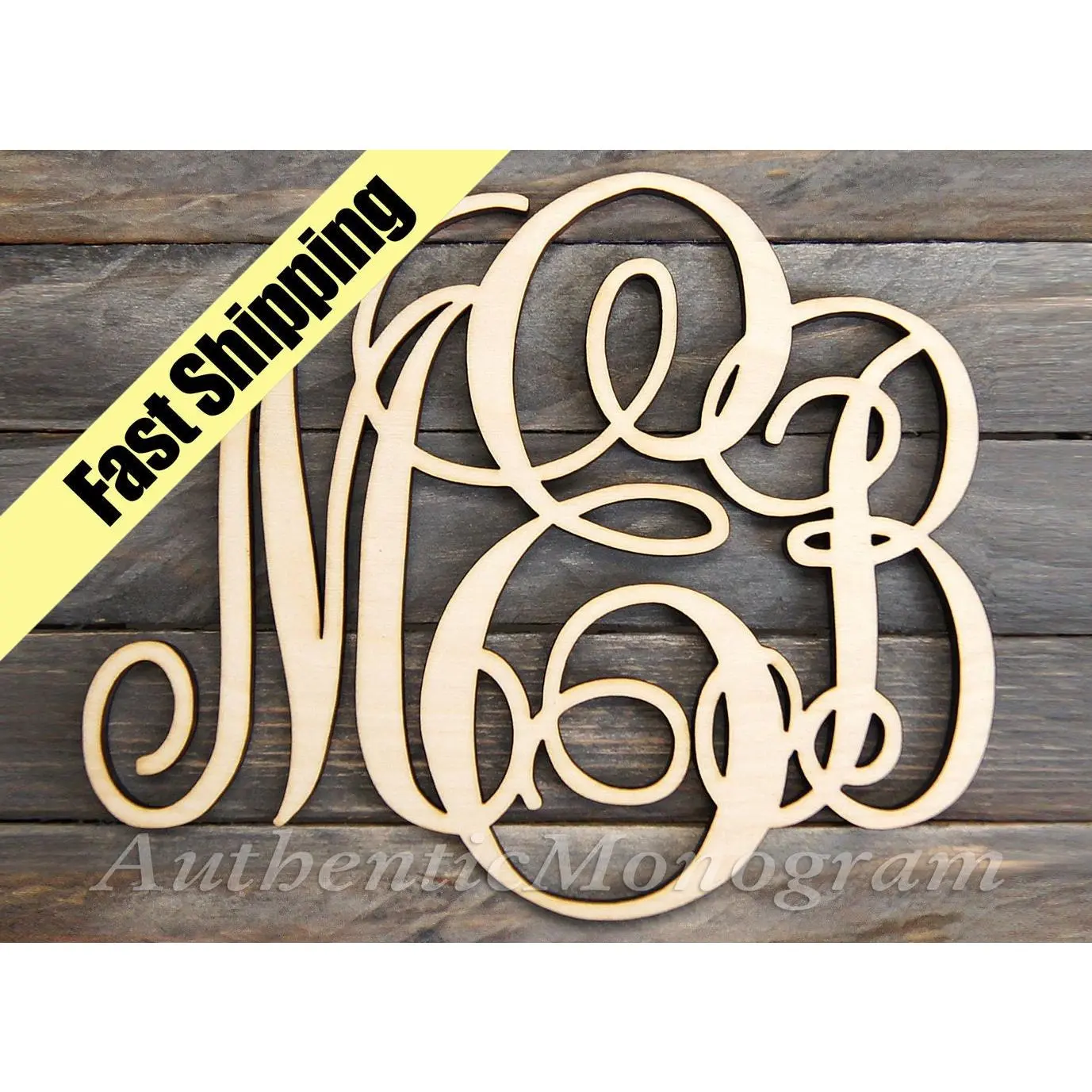 SALE Personalized WOODEN MONOGRAM - Wood Letters - Unpainted Wooden Monogram 10 - 36"