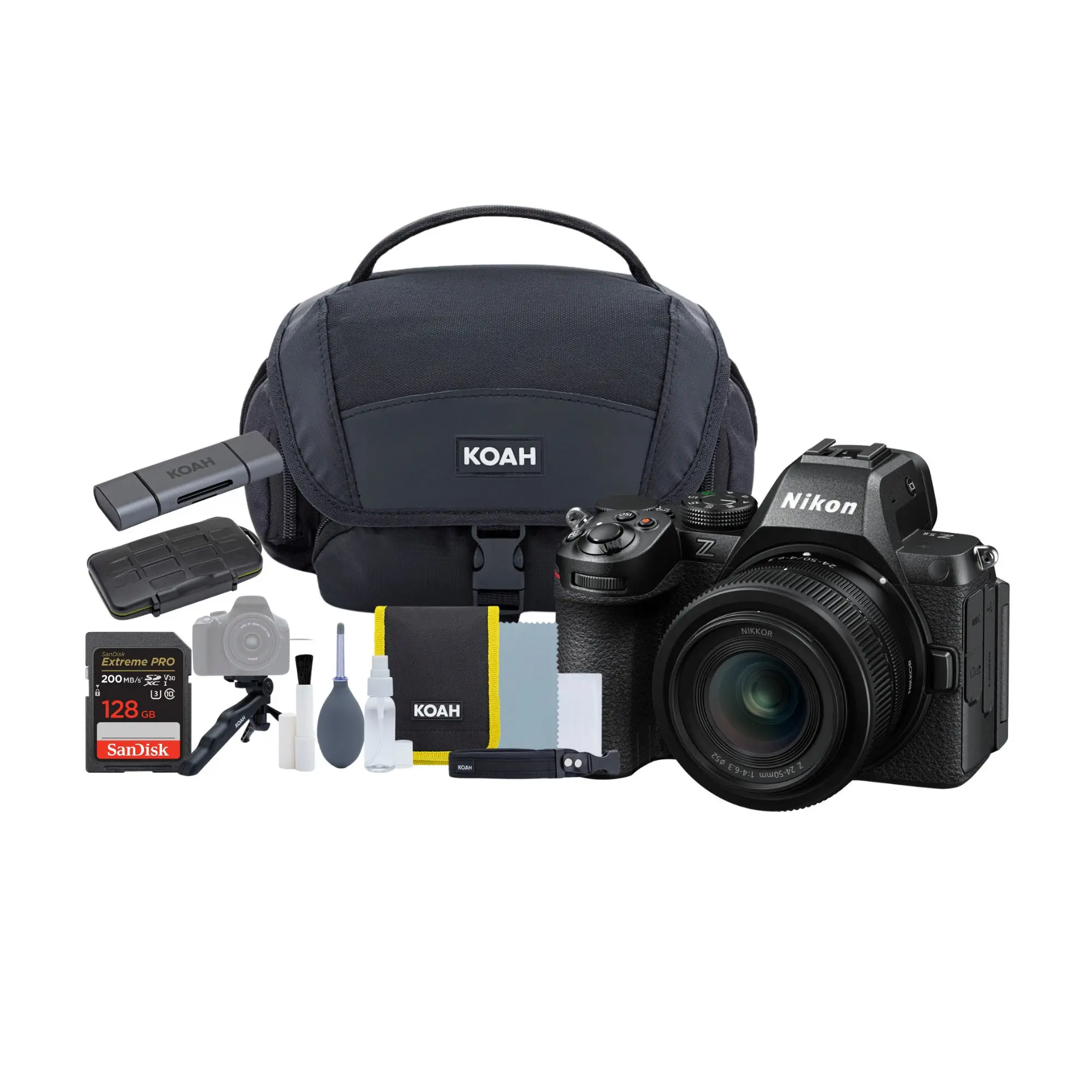 Nikon Z5 II Mirrorless Digital Camera Bundle with 24-50mm f/4-6.3 Lens, Aluminium Gadget, SD Memory Card Accessory and Wireless Capabilities