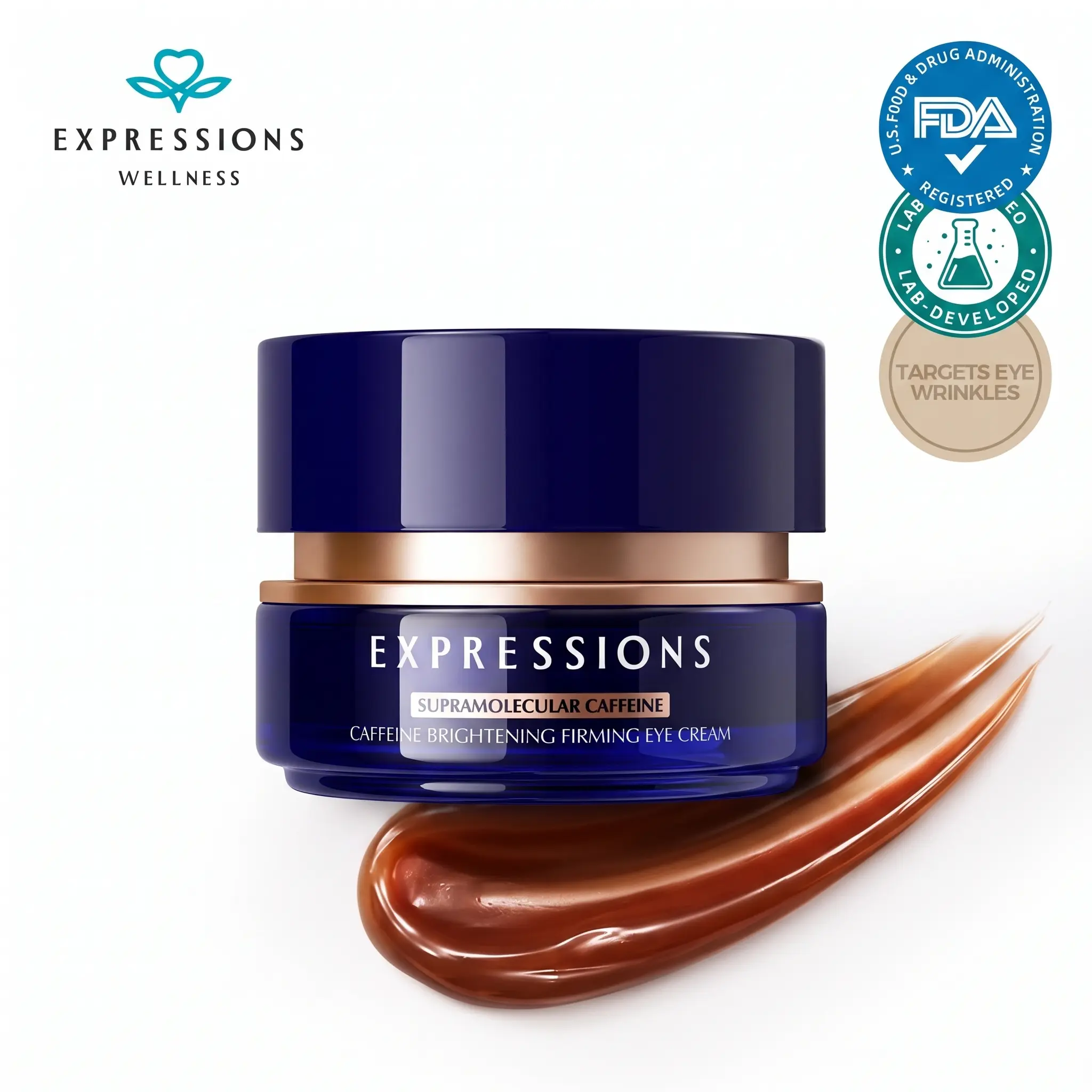 3-Peptide Advanced Caffeine Contour Eye Cream (40g Mega Size), Hydrating Under Eye Treatment for Dark Circles, Puffiness, Fine Lines, Wrinkles, Smooth, Brightening, Firming, Lifting Daily Skincare for All Skin Types #SoHoChic, Gel