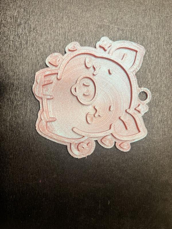 3D Printed Wall Decor Counter with Unique Holographic Design and Durable Materials.