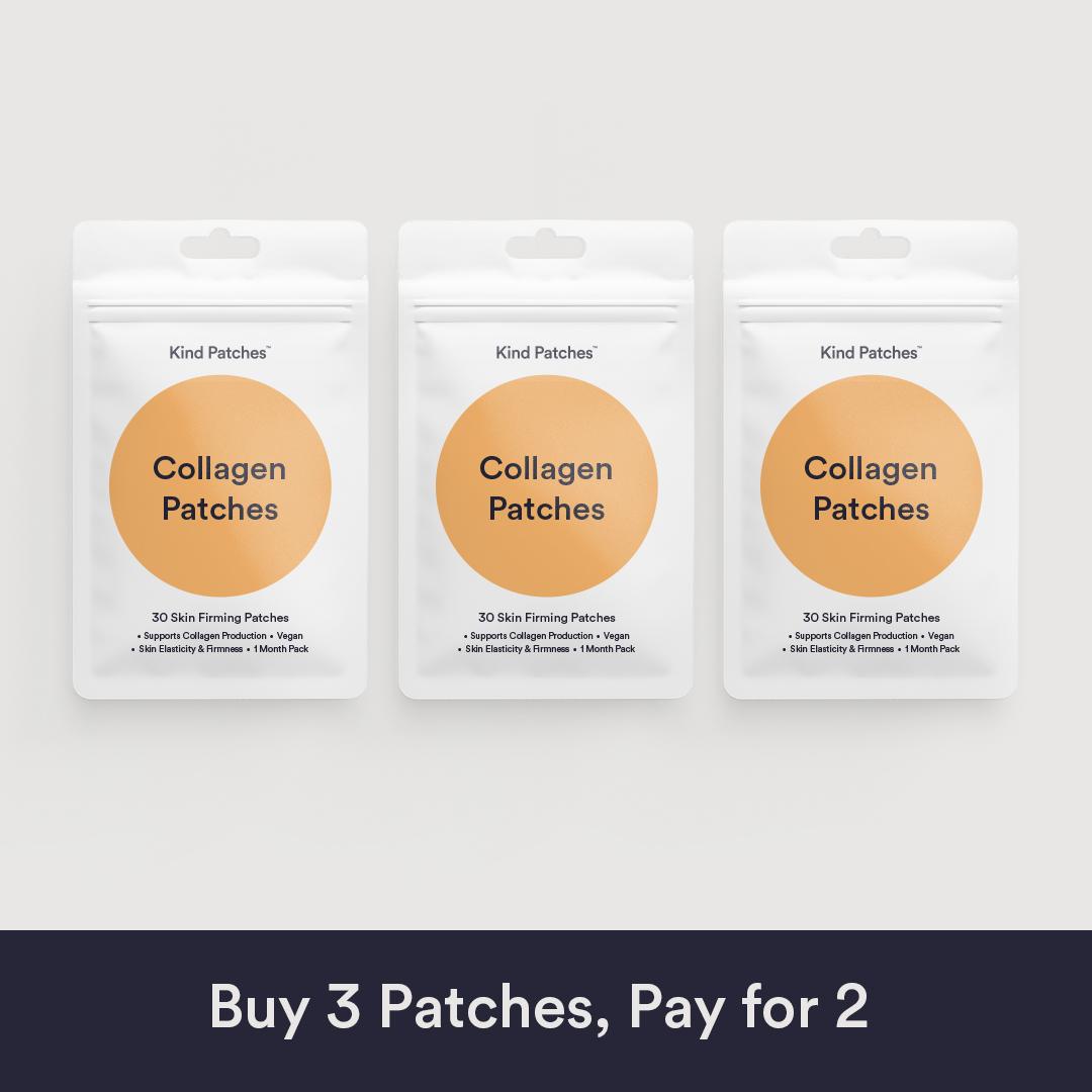 3 Packs of Kind Patches Collagen Patches, Supports Collagen Production, Vegan, Skincare, Skin Repair, 3 Months Supply 3 Packs of Kind Patches Collagen Patches, Supports Collagen Production, Vegan, Skincare, Skin Repair, 3 Months Supply