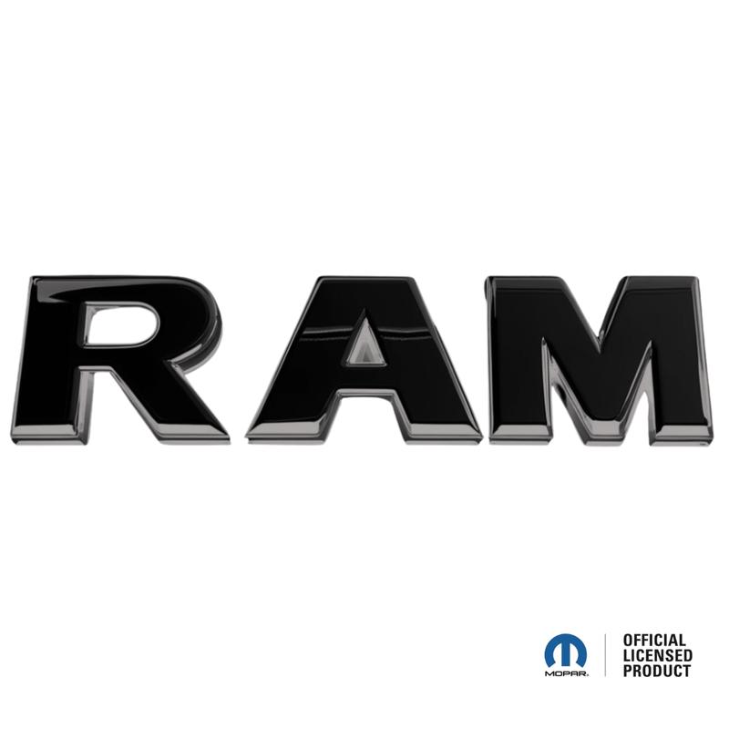 2019–2023 RAM 1500 Black Lighted Grille Emblem – White LED (Mopar Licensed)