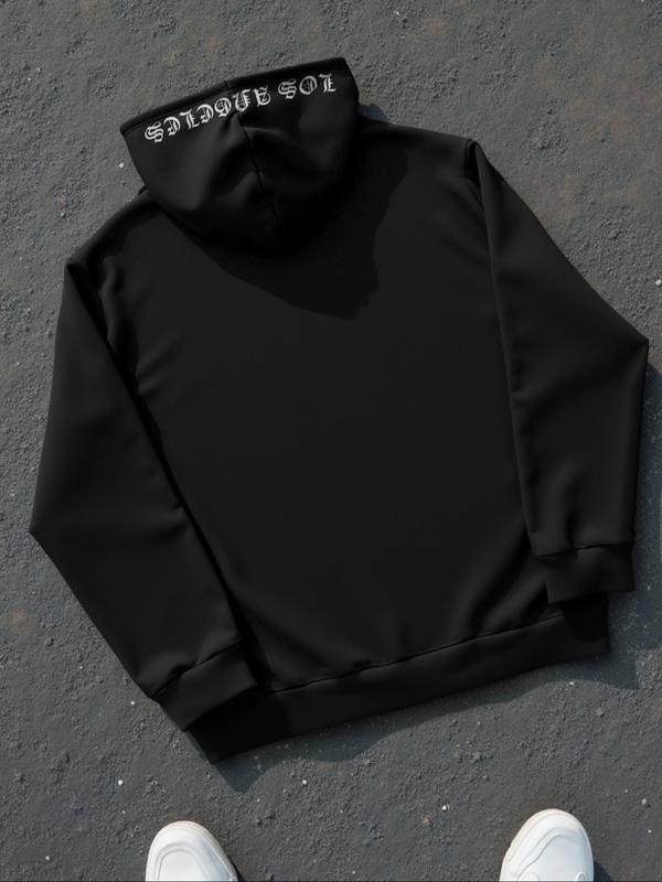 Men's Full Zip Up Hoodie Sweatshirt, Dark Gothic Cross Hooded Jacket Winter Warm Athletic Sweatshirt, Men's Clothes for Fall Outfits & Winter Outfits