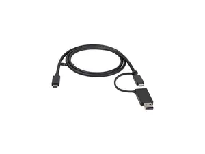 StarTech.com 3ft/1m USB-C Cable with USB-A Adapter Dongle, USB-C to C (10Gbps/PD), USB-A to C (5Gbps), 2-in-1 USB C Cable for Hybrid Dock