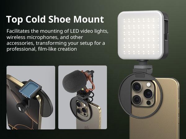 SmallRig Vibe P30 67mm Ring LED Video Light, Compact Powder-Size Bi-Color Light with High CRI ≥90, Compatible for 67mm Phone Mounts/Cases/Lenses, for Content Creation, Live Streaming