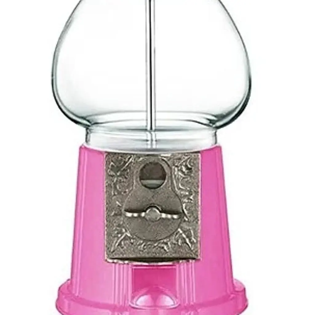 Hot PINK Classic Classic 9" Tall Gumball Machine - Metal and Glass Dispenser