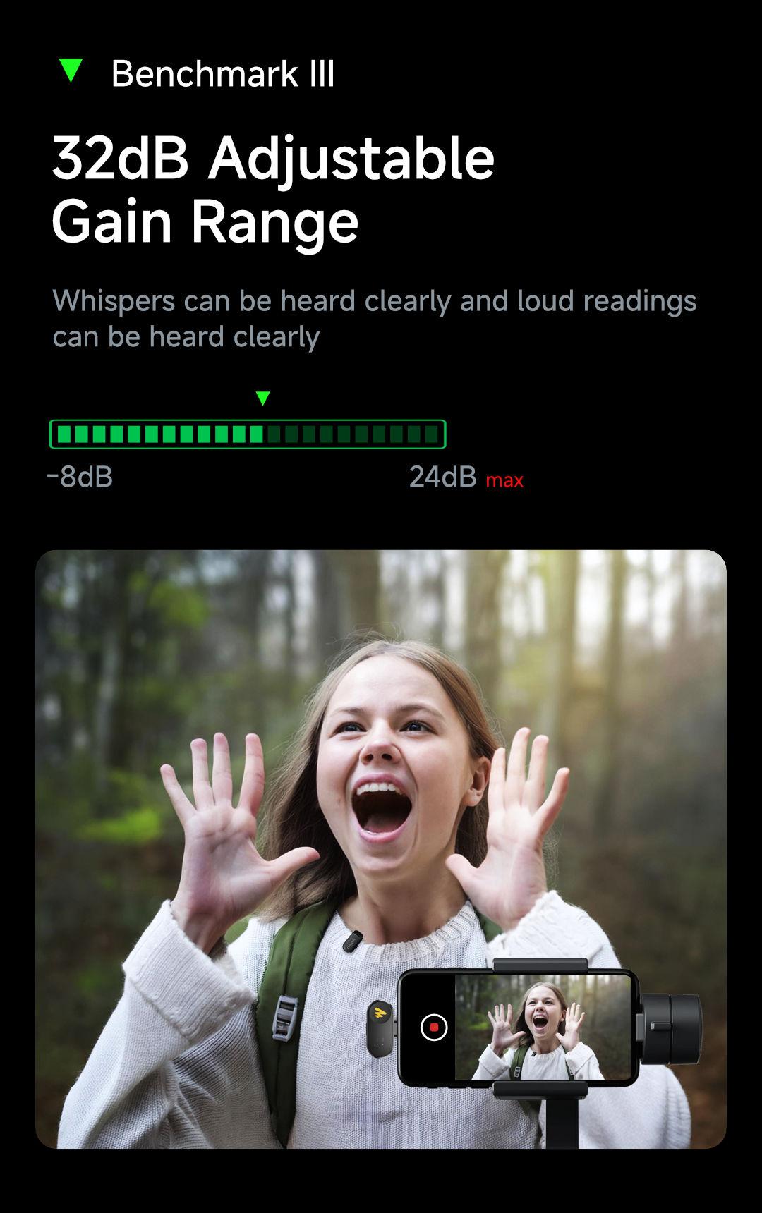 T1 MINI Wireless Lavalier Microphone Adapter for iPhone,  Android smartphones of Lightning and Type-C, 3.5mm Camera, perfect for TikTok, YouTube, Video Vlogging, Audio Recording, interviewing