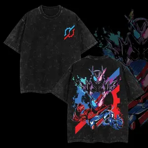 InvincibleLife4U Retro Kamen Rider Build Oversized T-Shirt 100% Premium Cotton Relaxed Fit S-5XL Classic Menswear Top for Men Apparel Clothes Soft