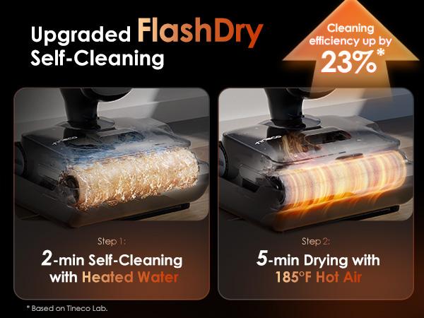 Tineco Floor One S9 Artist Steam Wet Dry Vacuum Cleaner, High-temp Steam Cleaning, 22kPa Suction, 360° SmoothDrive, Anti-Tangle Design, 185°F Flashdry, Long Runtime, 180° Lay-Flat