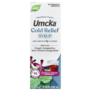 Nature's Way Umcka®, Cold Relief Syrup, Mint-Menthol , 8 fl oz (240 ml)