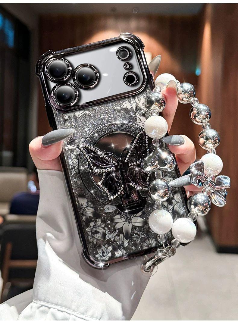 Suitable for Apple 17 Pro Max Phone Case iPhone 16 High-end Protective Cover 15 Plus Flower