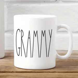 Grammy Coffee Mug Gift for Grandmother Pregnancy Reveal Mother s Day Rae Dunn Inspired Christmas Cup