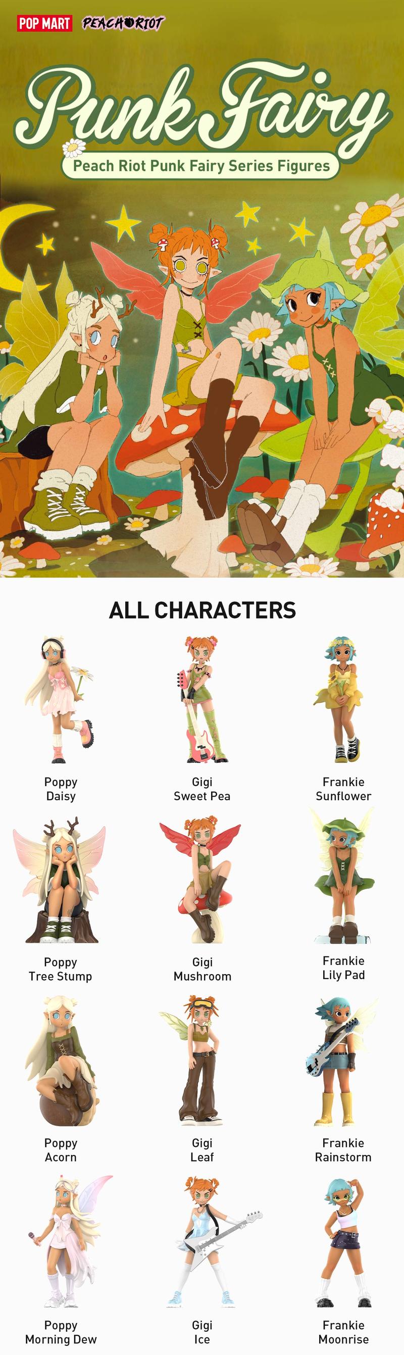 POP MART Peach Riot Punk Fairy Series Figures, Blind Box
