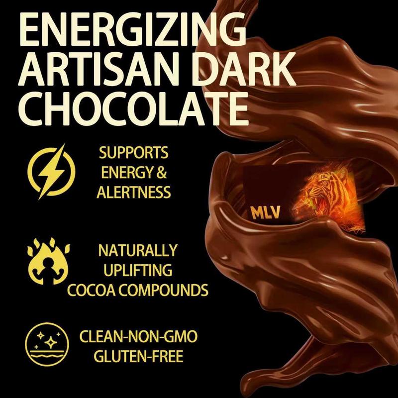 [HOT SALE 2026!!] MLV Chocolate - 8 Bars Artisan Mood-Enhancing Chocolate Bar with Natural Extracts & Cocoa Polyphenols - Supports Relaxation, Positivity & Daily Well-Being - Gluten-Free, Non-GMO