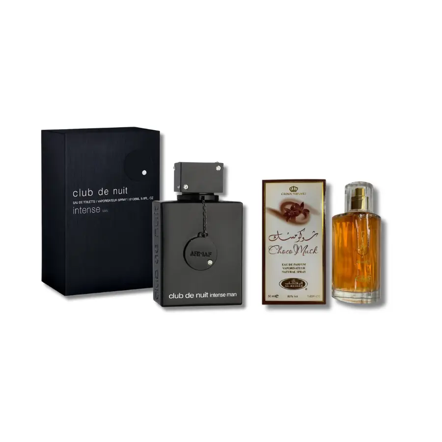 Armaf Club de Nuit Intense EDT 3.6FL.OZ & Al Rehab Choco Musk EDP 50ML Man Eau de Toilette de