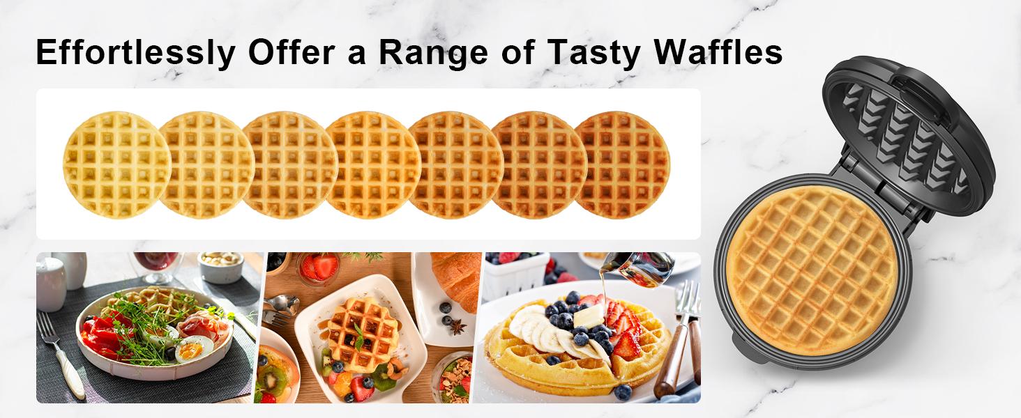Crownful Mini Waffle Maker, Non-Stick, 4 Inch Chaffle Maker for Familes and Kids, Perfect for Breakfast, Dessert, Sandwich, Egg Cooker Machine & Kitchen Appliances Crownful Mini Waffle Maker, Non-Stick, 4 Inch Chaffle Maker for Familes and Kids, Perfect for Breakfast, Dessert, Sandwich, Egg Cooker Machine & Kitchen Appliances