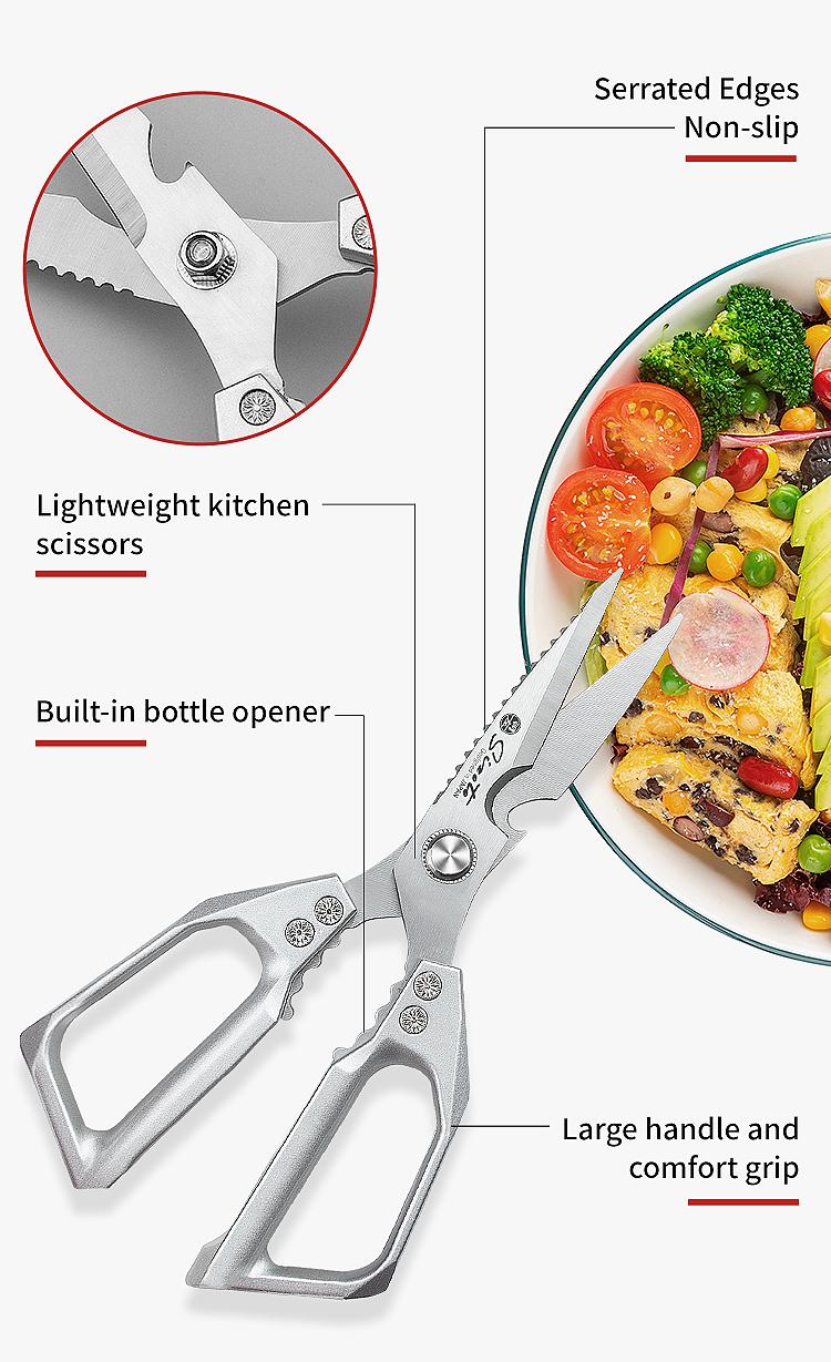 2-Pack Heavy Duty Kitchen Scissors – Stainless Steel, Rust-Resistant, Comfortable Grip for Daily Cooking