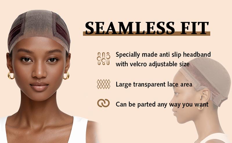 Labhairs Wig Grip Cap - Transparent Lace for Frontal Closure - No Glue Needed - Reusable & Lightweight - Breathable Fabric - Fits Scalp - Breathable - Human Hair Extension Labhairs Wig Grip Cap - Transparent Lace for Frontal Closure - No Glue Needed - Reusable & Lightweight - Breathable Fabric - Fits Scalp - Breathable - Human Hair Extension