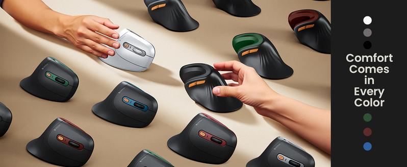 ProtoArc Ergonomic Mouse, EM11 NL Bluetooth Rechargeable Wireless Vertical Mouse, 3 Multi-Device Connectivity for Computer/PC/Laptop, 2.4GHz Optical Mice for Windows, Mac OS ProtoArc Ergonomic Mouse, EM11 NL Bluetooth Rechargeable Wireless Vertical Mouse, 3 Multi-Device Connectivity for Computer/PC/Laptop, 2.4GHz Optical Mice for Windows, Mac OS