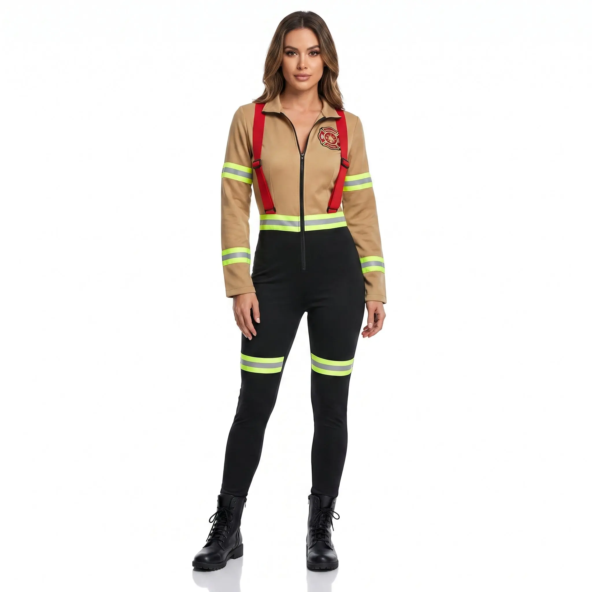 Women's Fiery Firefighter Halloween Costume