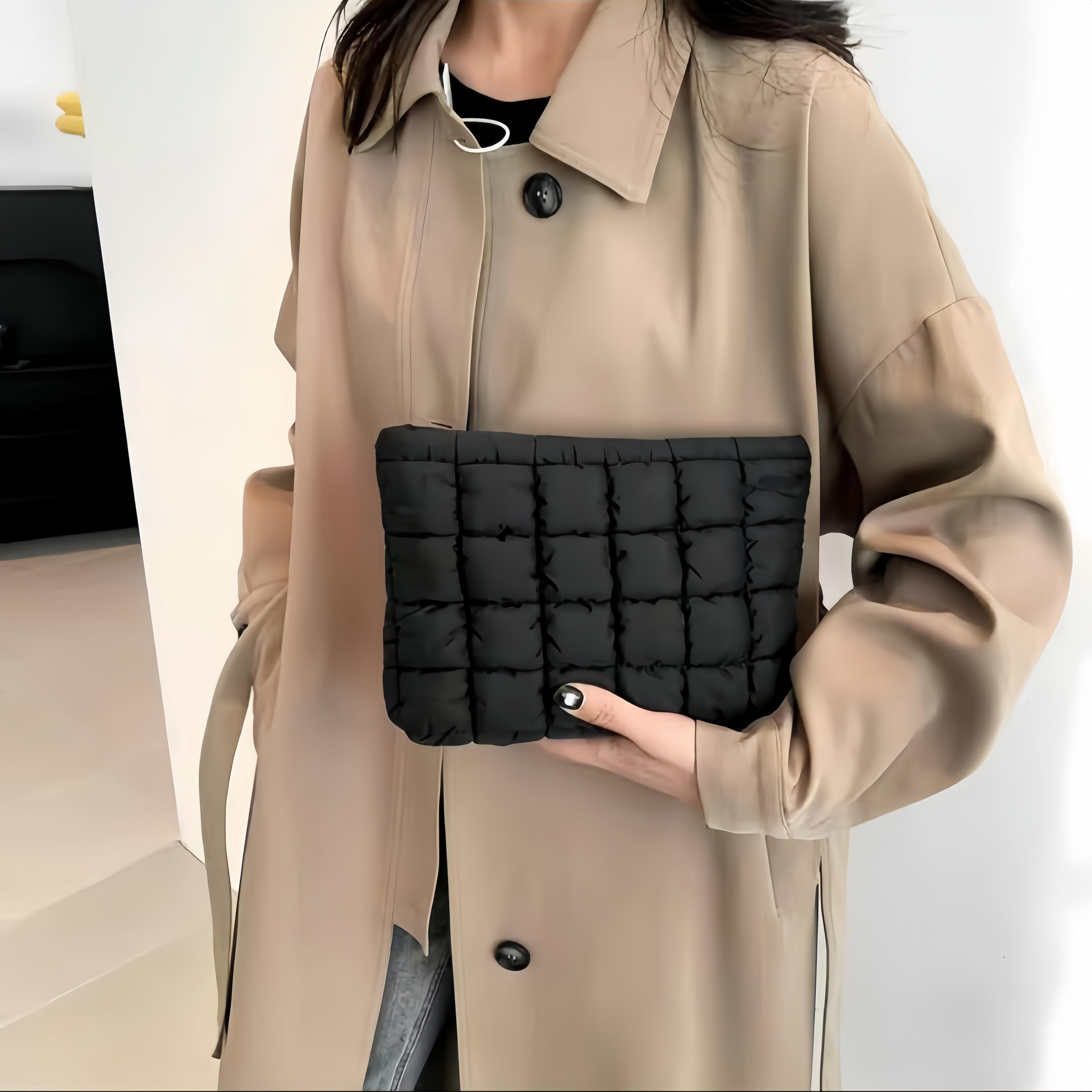 Stitching Pattern Makeup Bag, Casual Handbag Organizer Travel Beach Summer Cosmetic Storage Pouch,Women Accessories Travel Essentials