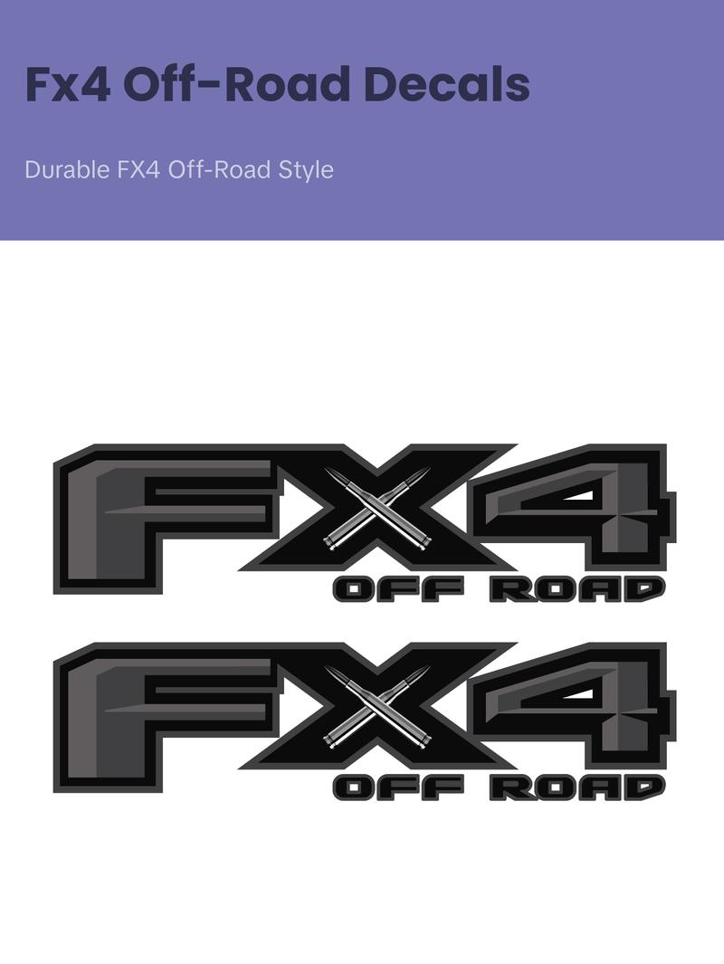 FX4 Off Road Black Bullet Decal Replacement Sticker F 150 Bedside