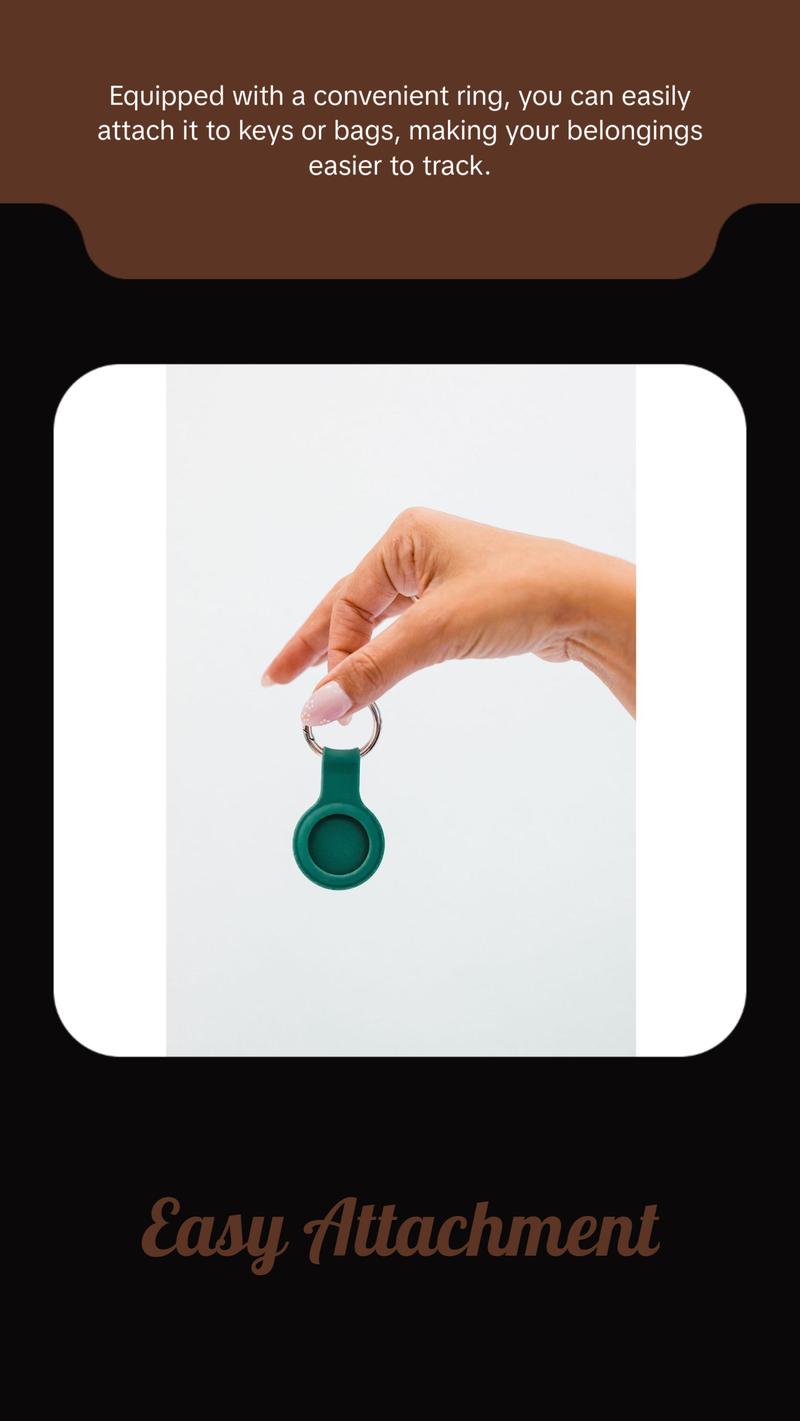 bowie silicone airtag keychain