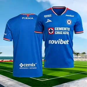 2526 Cruz Azul Home Blue Short Sleeve Top Soccer Jerseys LIGA MX